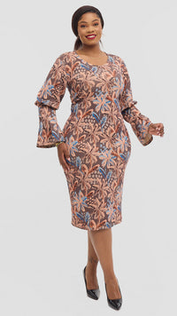 Raina Bodycon Dress - Brown