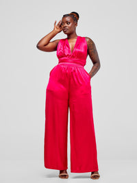 Bette Overlay Jumpsuit - Pink