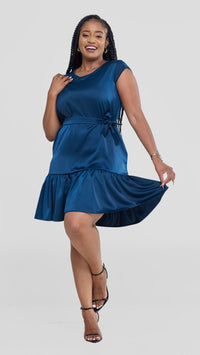 Mikaela Shift Dress - Blue