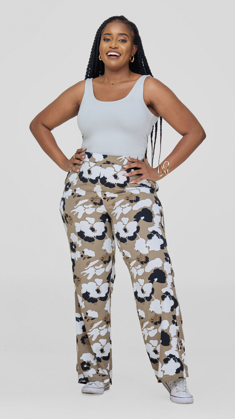 Milena Palazzo - Beige/Black/White