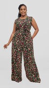 Aleena Jumpsuit-Green/Pink/Cream
