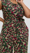 Aleena Jumpsuit-Green/Pink/Cream