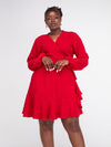 Alynno Wrap Dress - Red