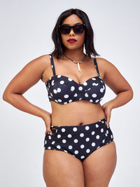 Bancy Swimwear Polka - Black/white