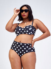 Bancy Swimwear Polka - Black/white