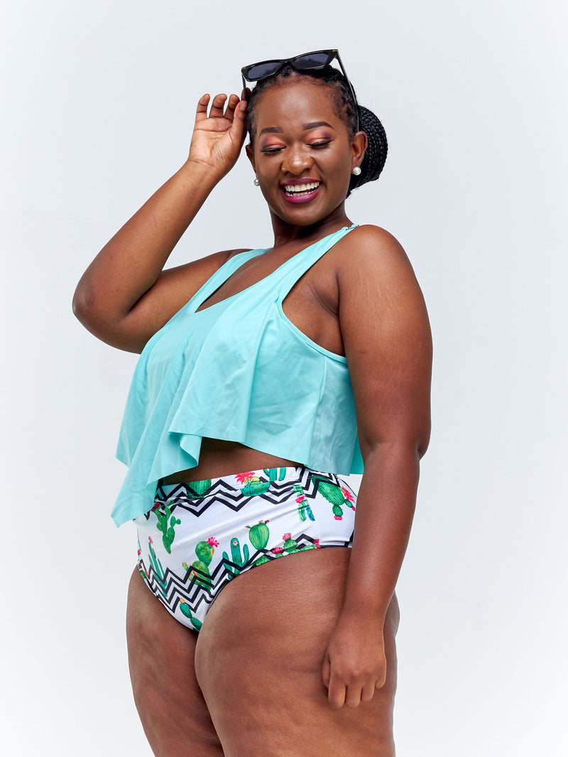 Isabella flowered swimwear 2pc - Green