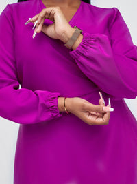 Lavender Wrap Dress - Purple