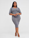 Aisha Bodycon Dress - Grey