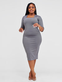 Aisha Bodycon Dress - Grey