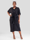 Amber Ruched Dress - Black