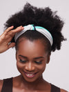 Pamoja Headbands - Green / Blue / Grey Stripes