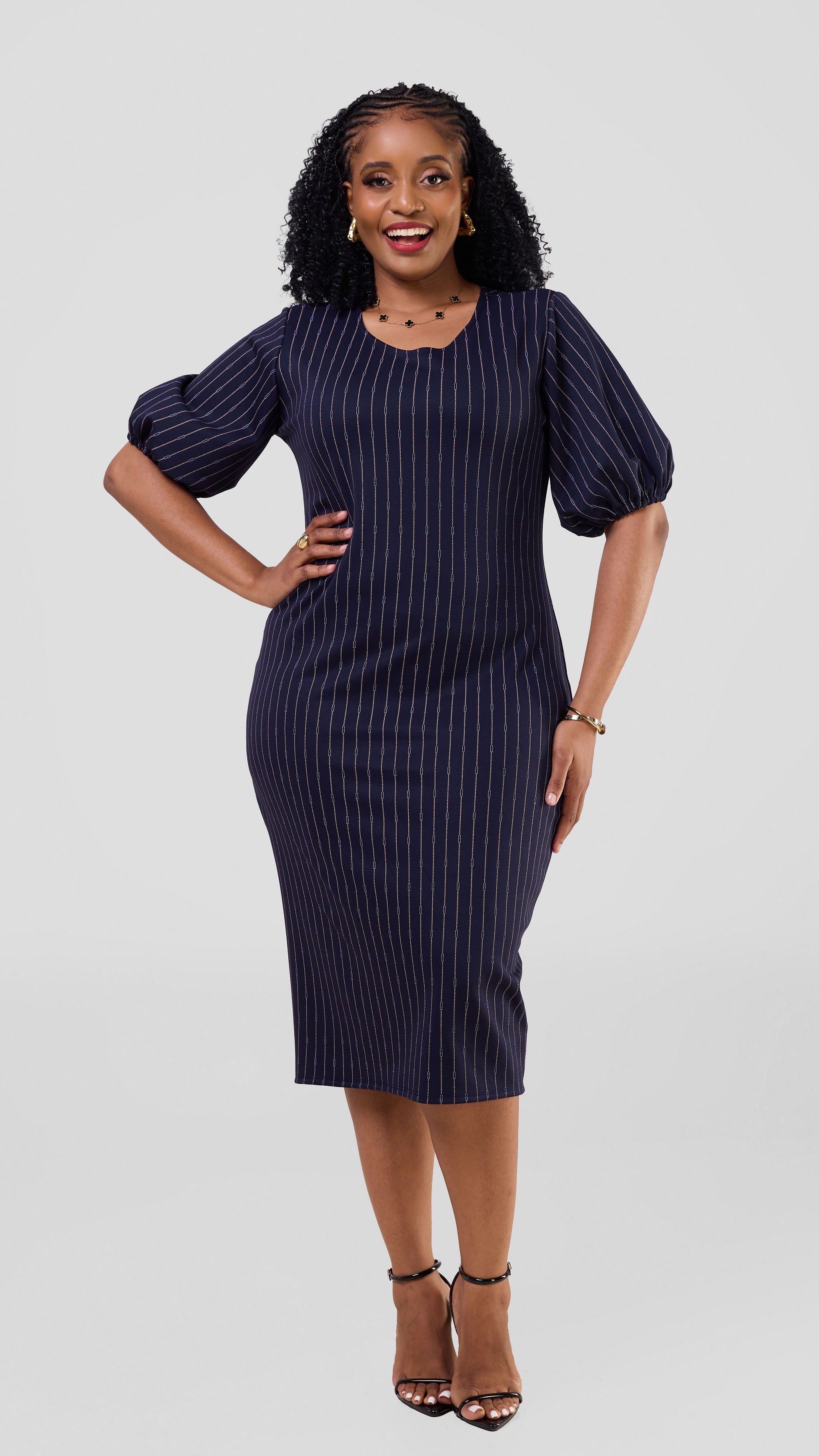 Aspen Bodycon Dress - Navyblue