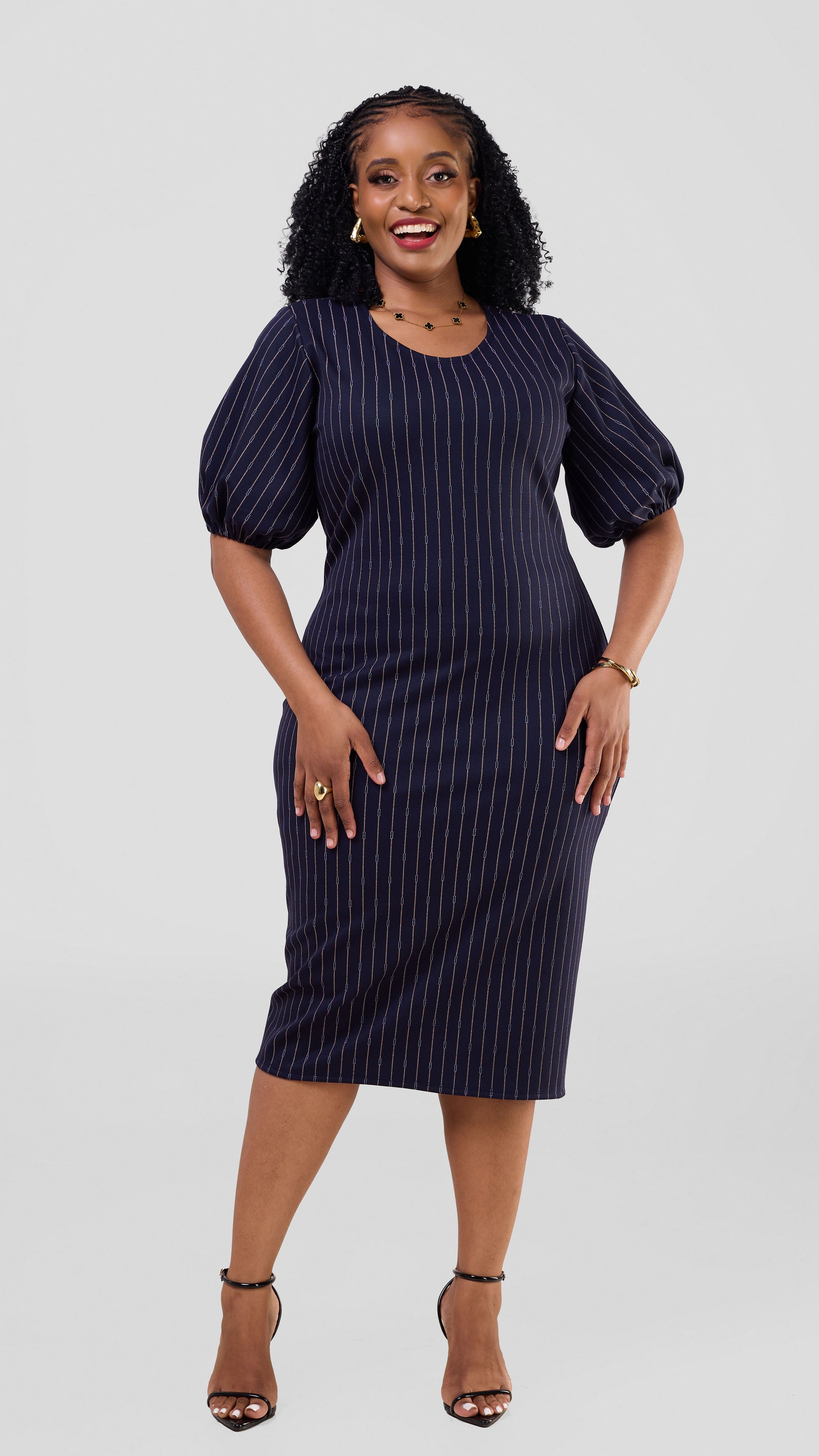 Aspen Bodycon Dress - Navyblue