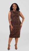 Margot Bodycon Dress - Brown