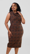 Margot Bodycon Dress - Brown