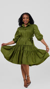 Melanie Shift Dress - Green