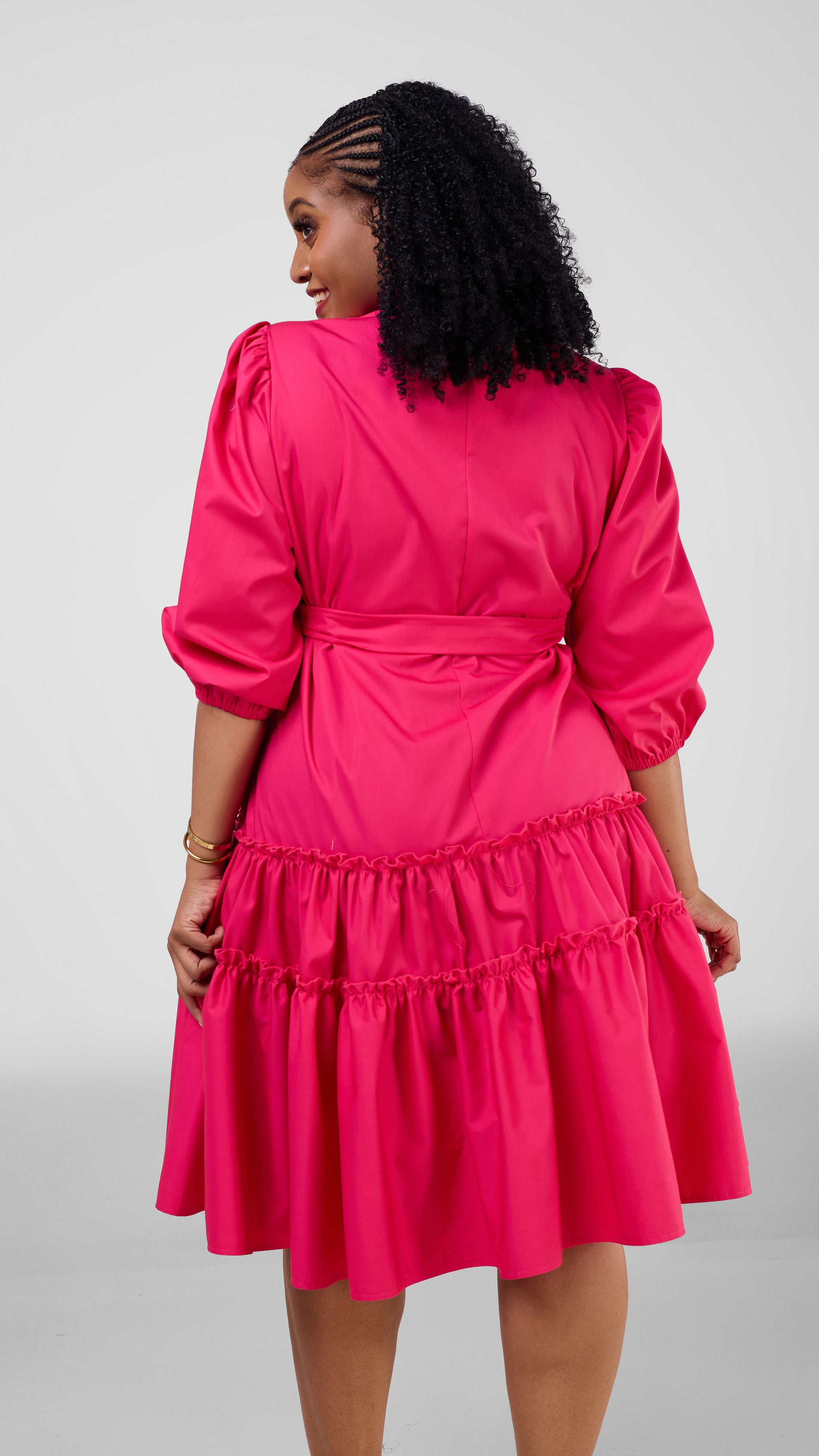 Meilani Shirt  Dress - Pink