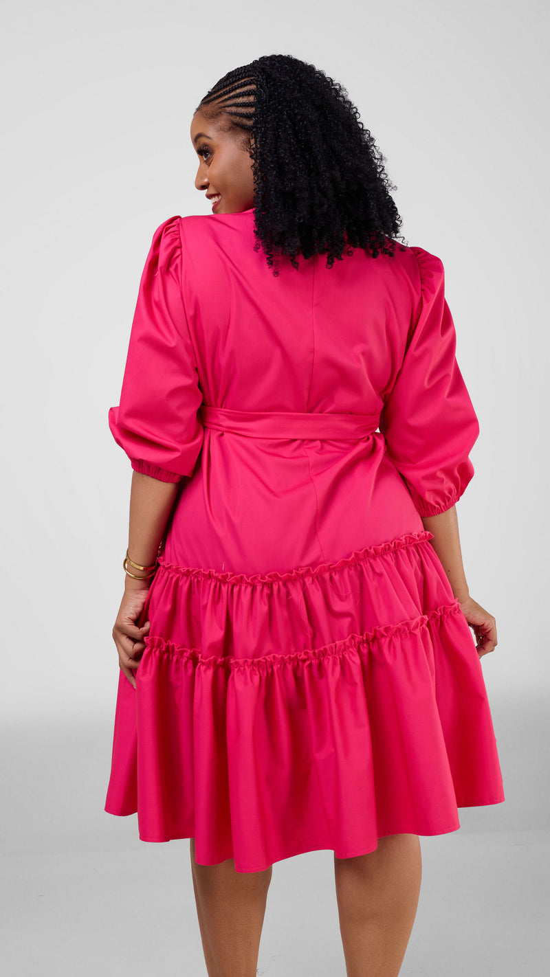 Meilani Shirt  Dress - Pink