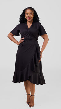 Mary Wrap Dress - Black