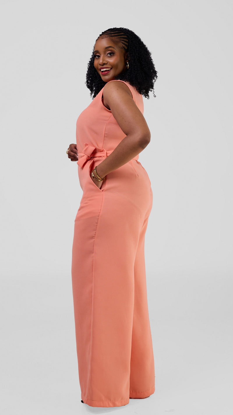 Maren Jumpsuit - Peach