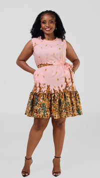Maryam Shift Dress - Pink/Green