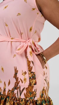 Maryam Shift Dress - Pink/Green