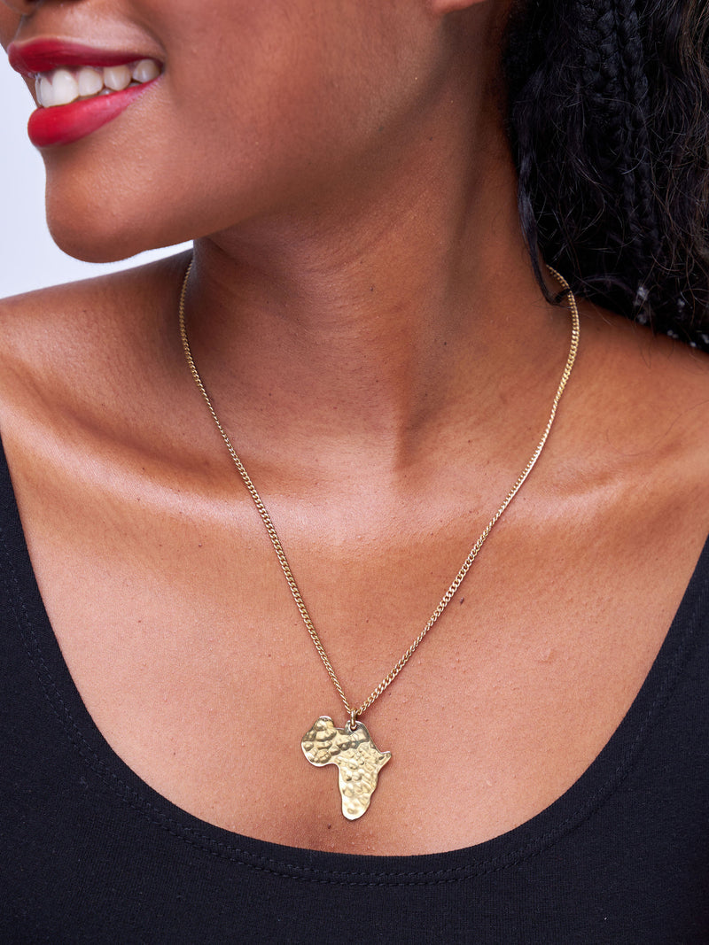 Mwende African Necklace - (Brass)+Polisher