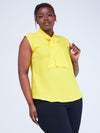 Precious short sleeve blouse - yellow