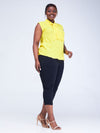 Precious short sleeve blouse - yellow