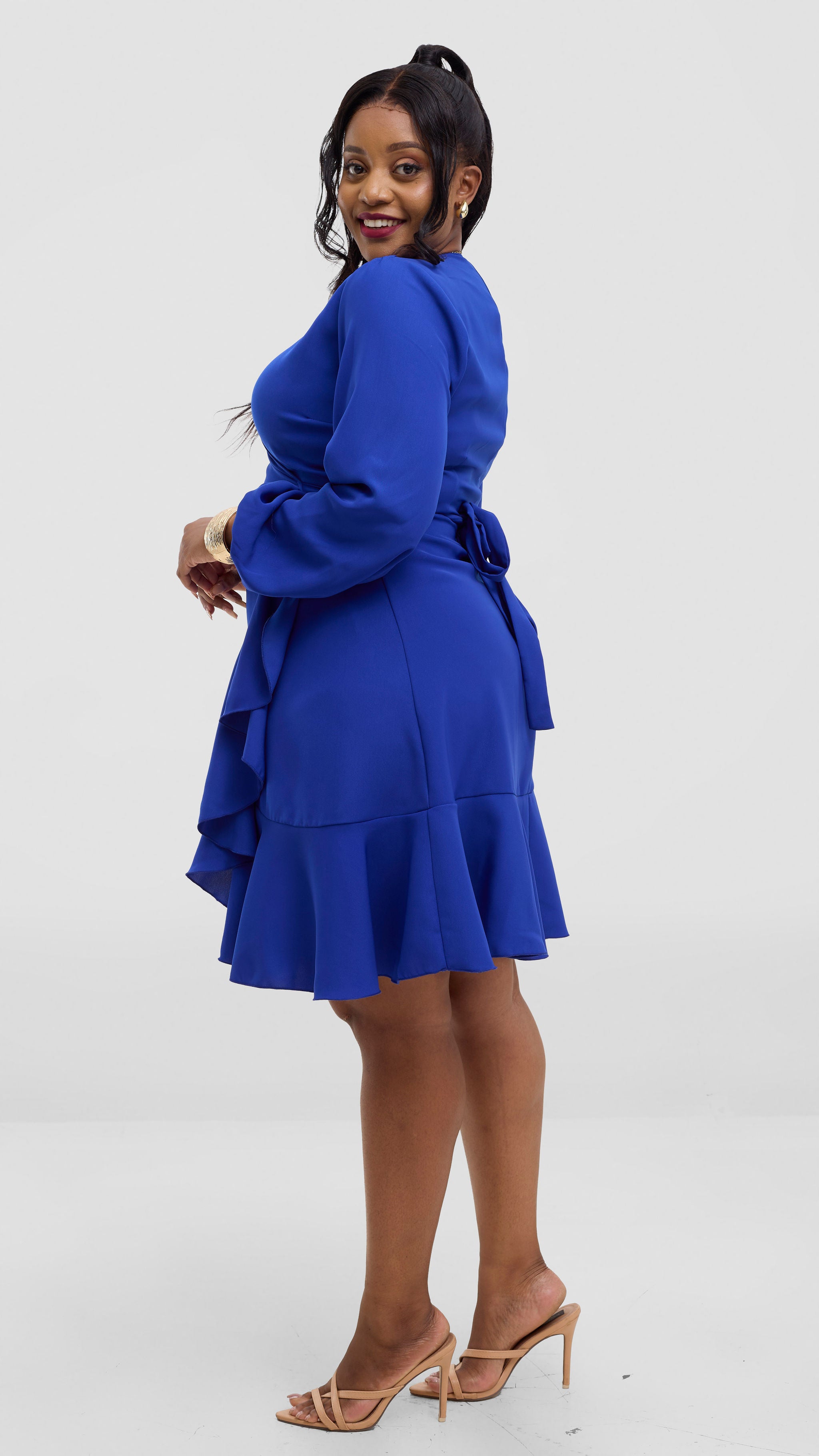 Budali  Wrap Dress - Blue