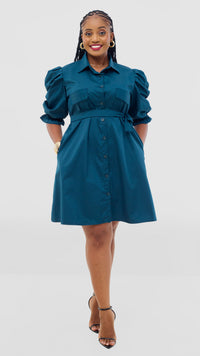 Mikayla Shirt Dress - Blue