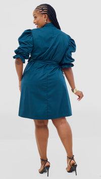 Mikayla Shirt Dress - Blue