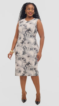 Posie Bodycon Dress - Beige