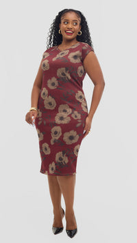 Chaya Bodycon  Dress - Maroon