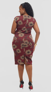 Chaya Bodycon  Dress - Maroon