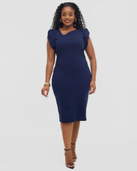 Promise Bodycon Dress - Navyblue