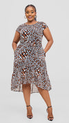 Kyra Shift Dress - Black /Brown /White