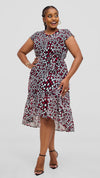 Lacey Shift Dress -Red /White /Black