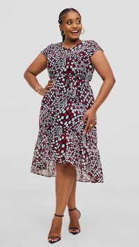 Lacey Shift Dress -Red /White /Black