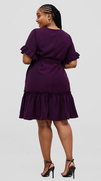 Laurel Shift Dress - Dark Purple