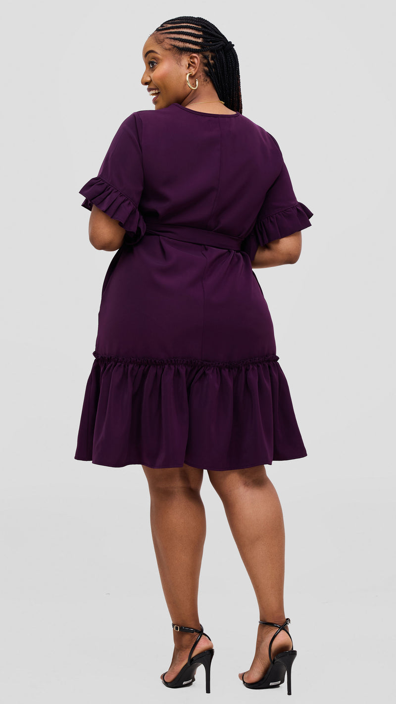 Laurel Shift Dress - Dark Purple