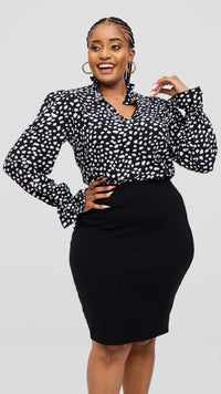Landry Blouse - black/white