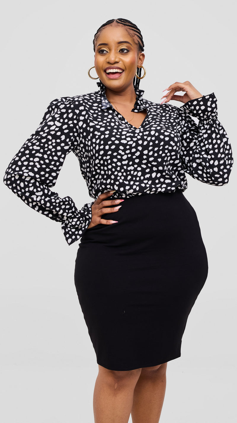 Landry Blouse - black/white