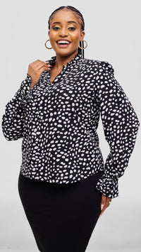 Landry Blouse - black/white