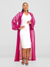 Emely Kimono-Pink/Black