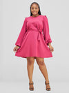 Chausiku Shift Dress-Pink