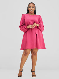 Chausiku Shift Dress-Pink