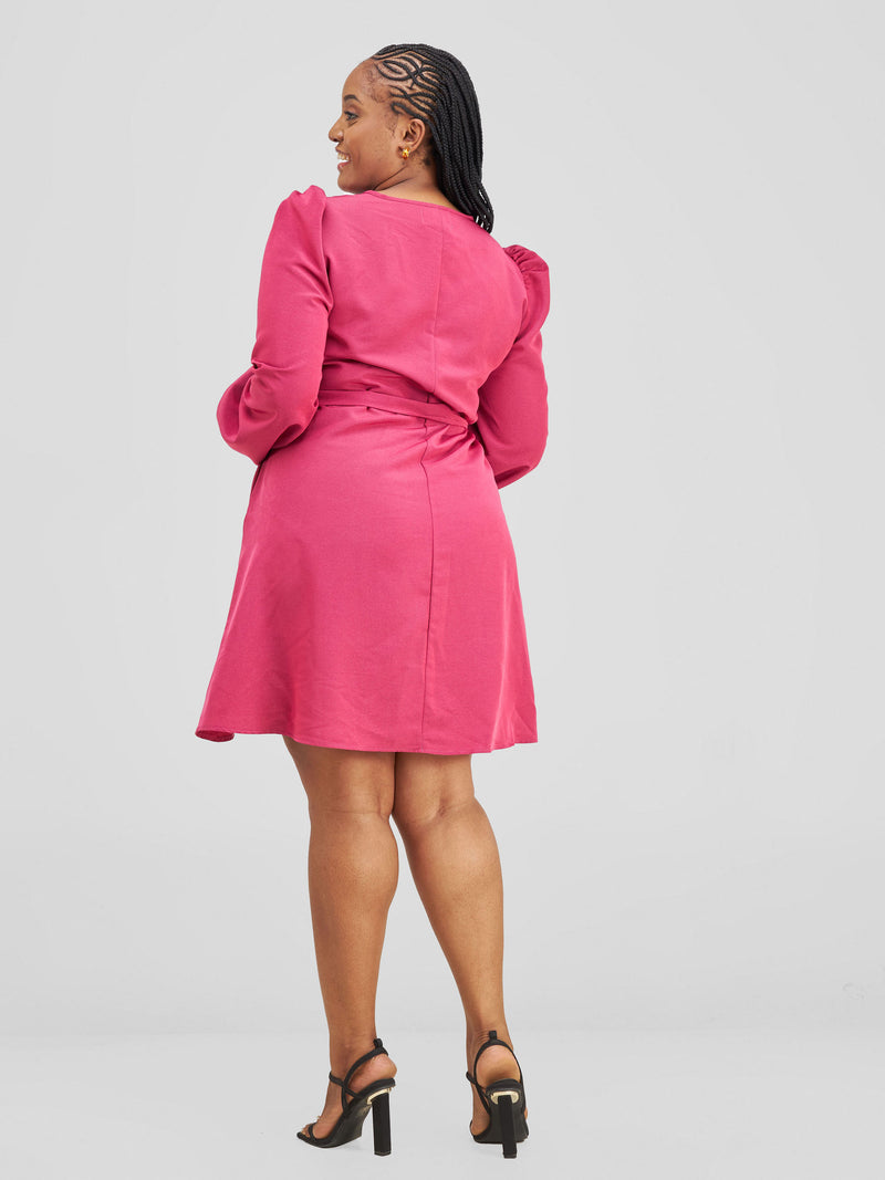 Chausiku Shift Dress-Pink