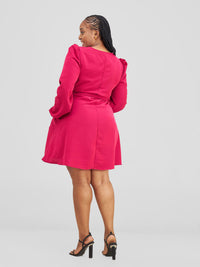 Chiagoze Shift Dress-Hot Pink