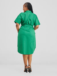 Dylah Shirtdress-Green